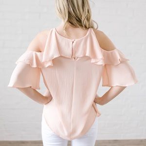Date night top in peach